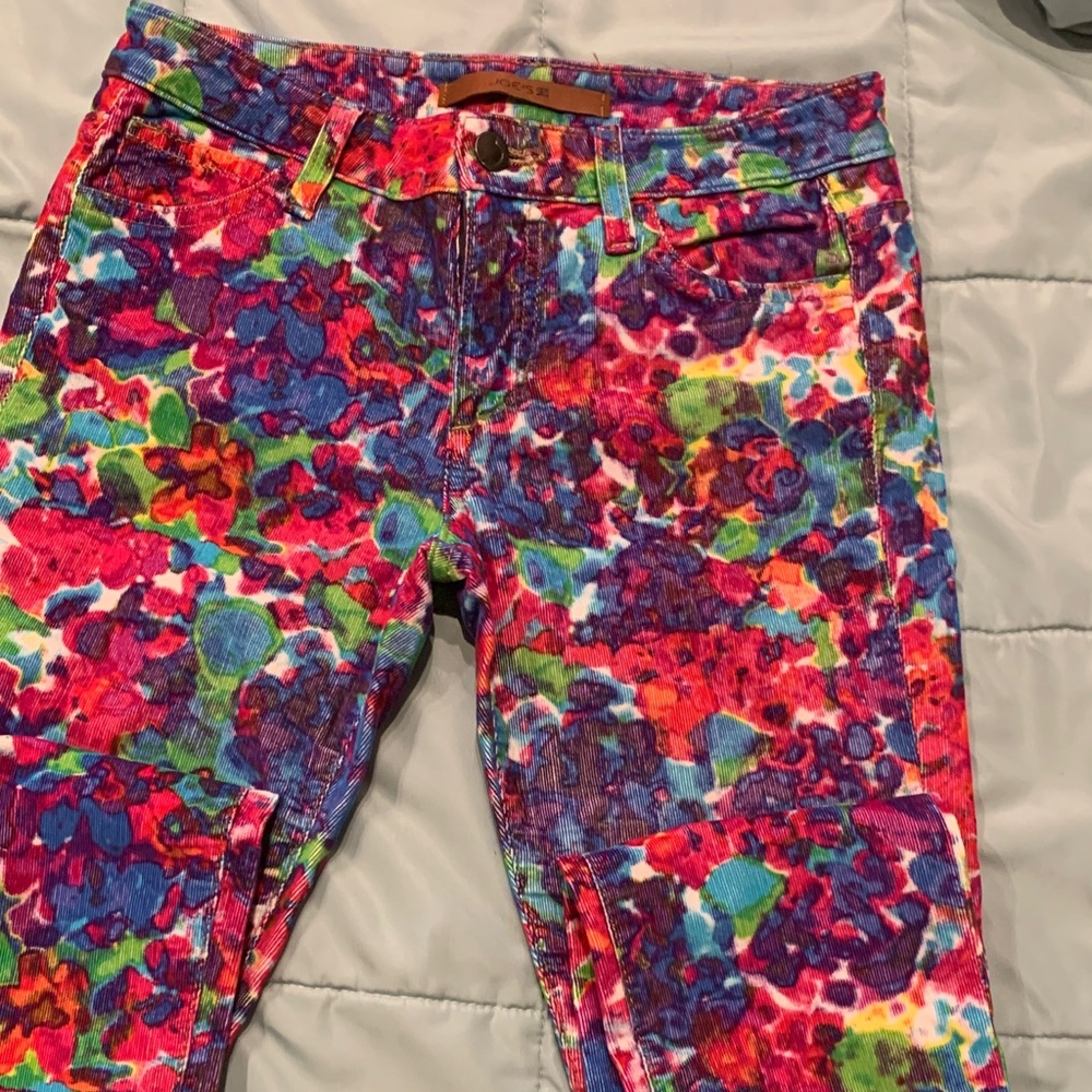 Joe’s Floral Corduroy Skinny Jeans Size 24